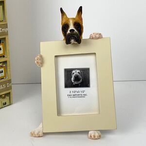 NWT E&S Brindle Boxer Picture Frame
